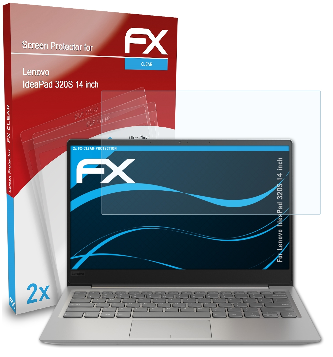 ATFOLIX 2x FX-Clear 320S Lenovo (14 IdeaPad inch)) Displayschutz(für