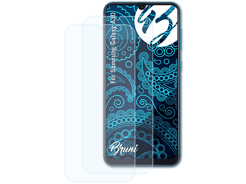 BRUNI 2x Basics-Clear Schutzfolie(für Samsung Galaxy A30) | Displayschutzfolien & Gläser