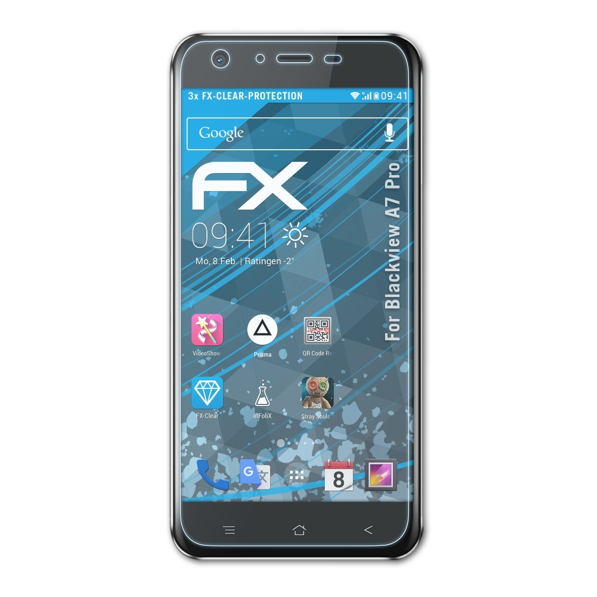 3x Blackview FX-Clear ATFOLIX A7 Displayschutz(für Pro)