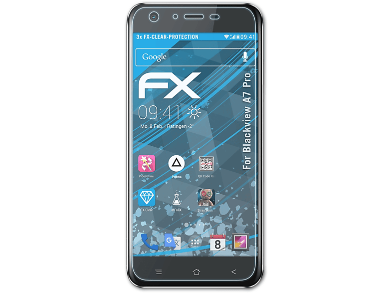 ATFOLIX 3x FX-Clear Displayschutz(für Blackview A7 Pro)