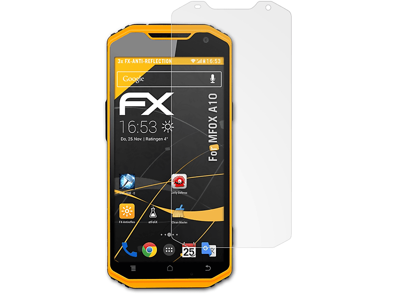 ATFOLIX 3x FX-Antireflex Displayschutz(für MFOX A10)