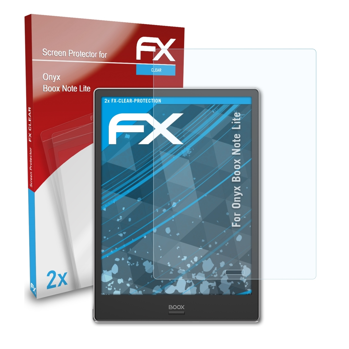 BOOX Note Lite) FX-Clear Displayschutz(für 2x ATFOLIX
