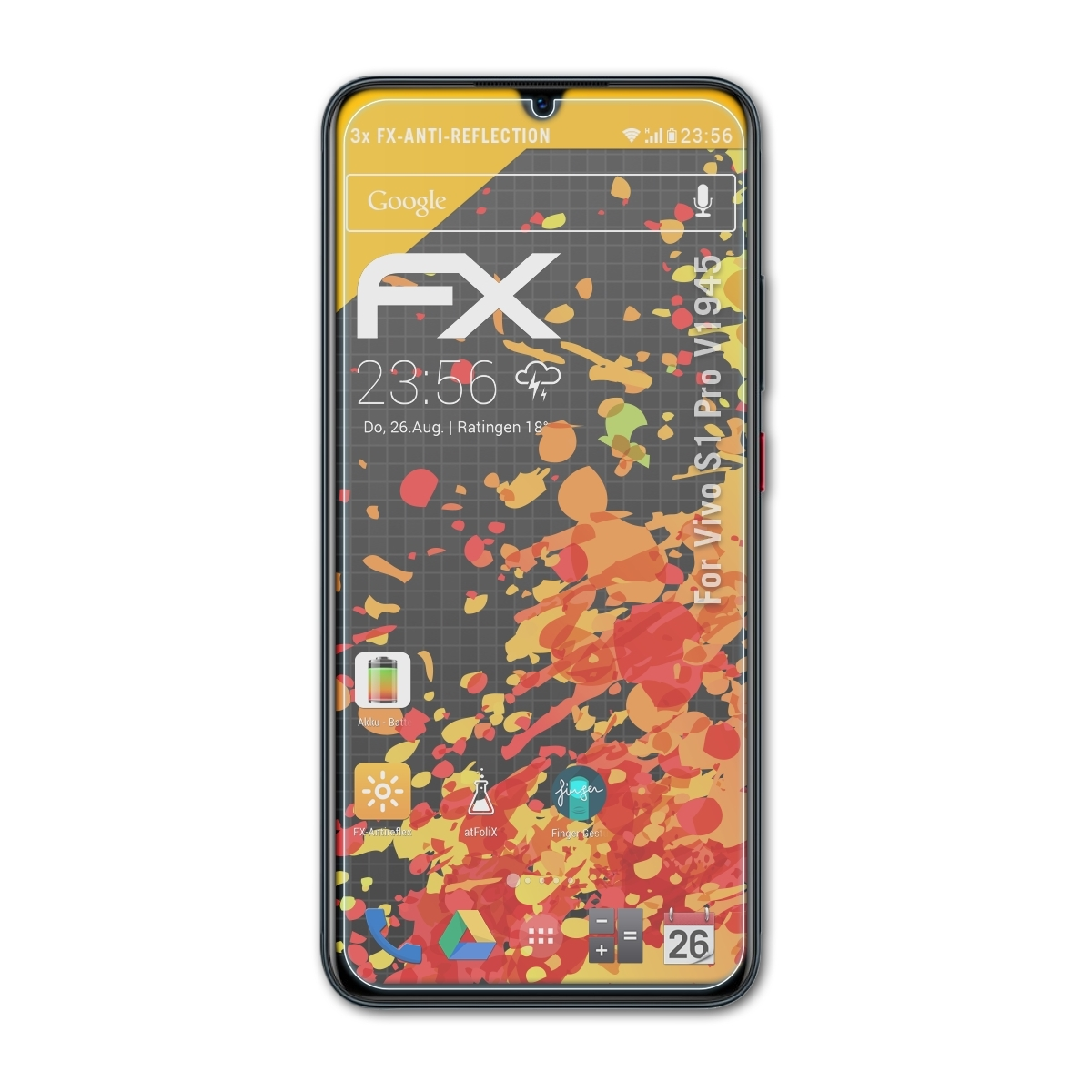Pro Displayschutz(für FX-Antireflex Vivo (V1945)) 3x ATFOLIX S1