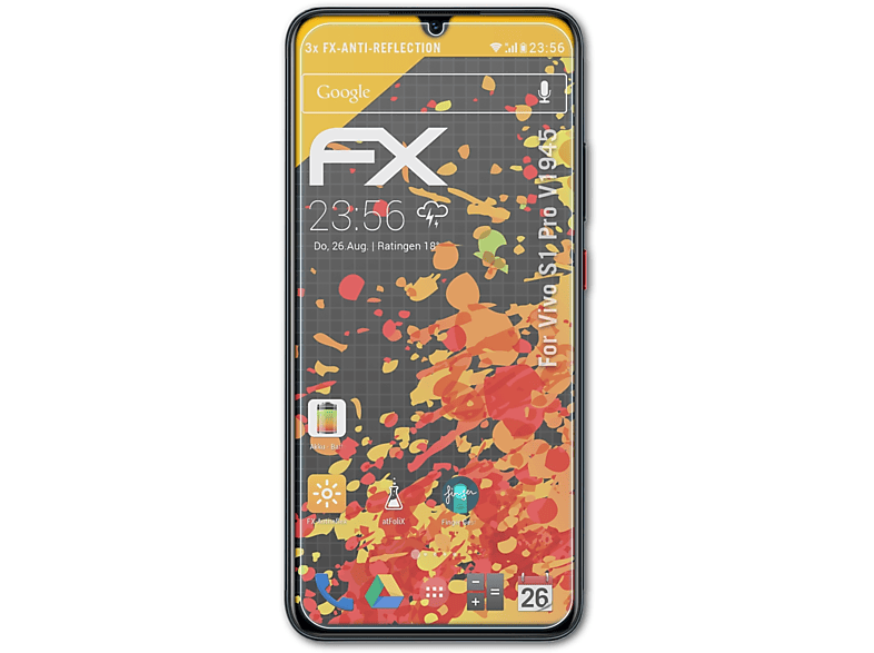 ATFOLIX 3x FX-Antireflex Displayschutz(für Vivo S1 Pro (V1945))
