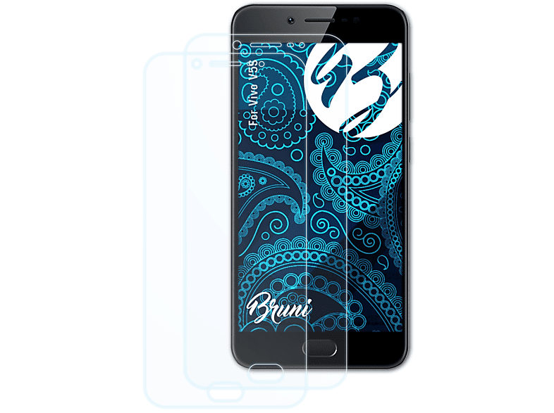 BRUNI 2x Vivo Basics-Clear Schutzfolie(für V5S)