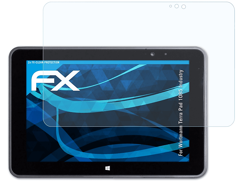 ATFOLIX 2x FX-Clear Displayschutz(für Wortmann Pad 1085 Terra Industry)