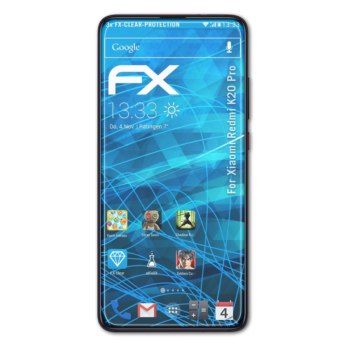Displayschutz(für FX-Clear Redmi Pro) 3x K20 Xiaomi ATFOLIX