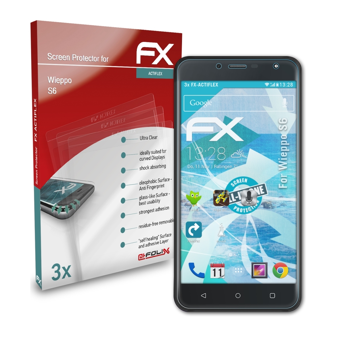 ATFOLIX Wieppo Displayschutz(für S6) FX-ActiFleX 3x