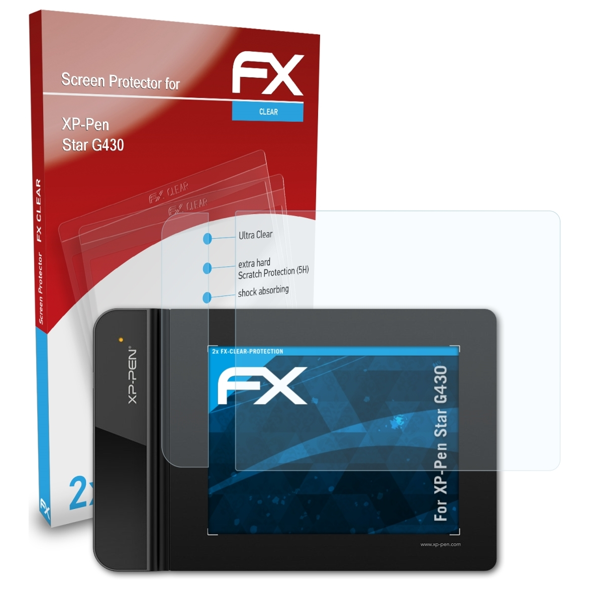 ATFOLIX 2x FX-Clear Displayschutz(für G430) Star XP-PEN