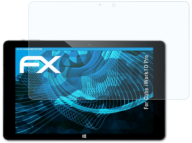 ATFOLIX 2x FX-Clear Displayschutz(für Cube iWork10 Pro)