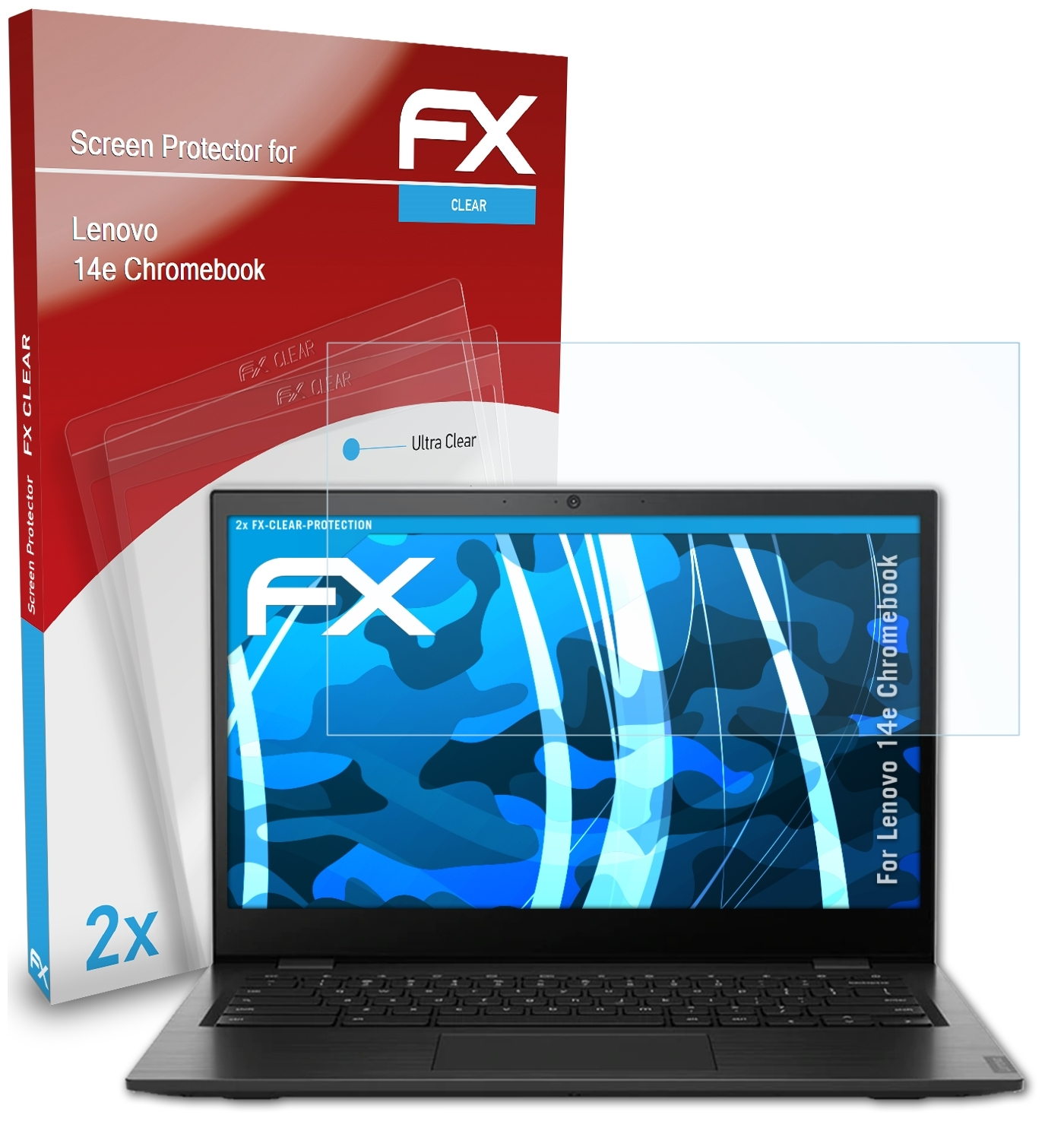 ATFOLIX 2x FX-Clear Displayschutz(für Chromebook) 14e Lenovo