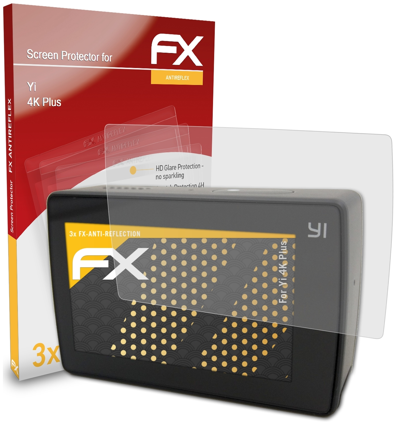 ATFOLIX 3x Yi 4K Displayschutz(für FX-Antireflex Plus)