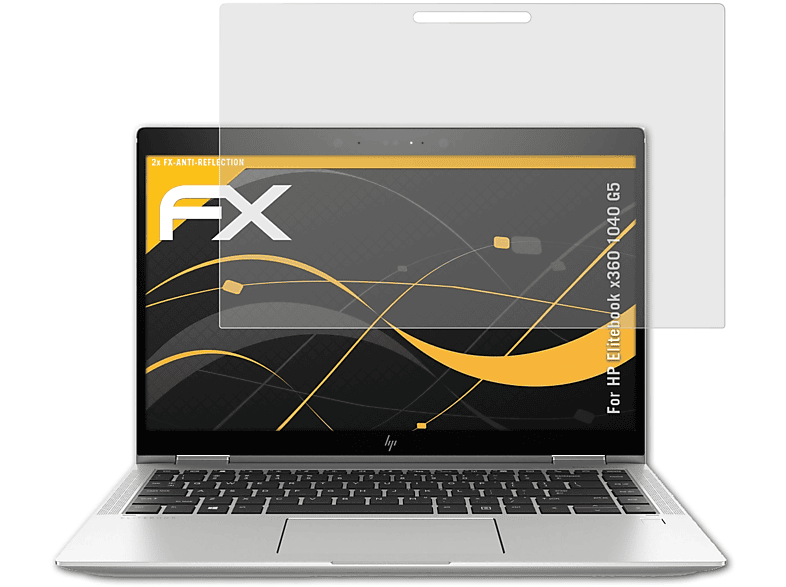 ATFOLIX 2x FX-Antireflex Displayschutz(für HP Elitebook x360 1040 G5)