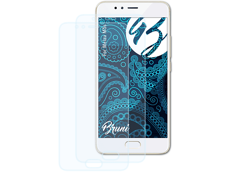 M5s) Schutzfolie(für Meizu BRUNI 2x Basics-Clear