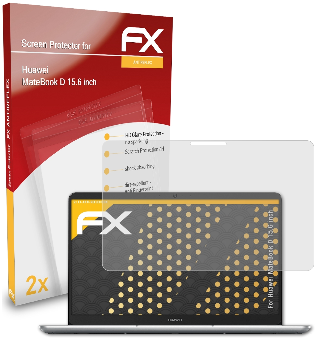 ATFOLIX 2x (15.6 MateBook Huawei Displayschutz(für FX-Antireflex inch)) D