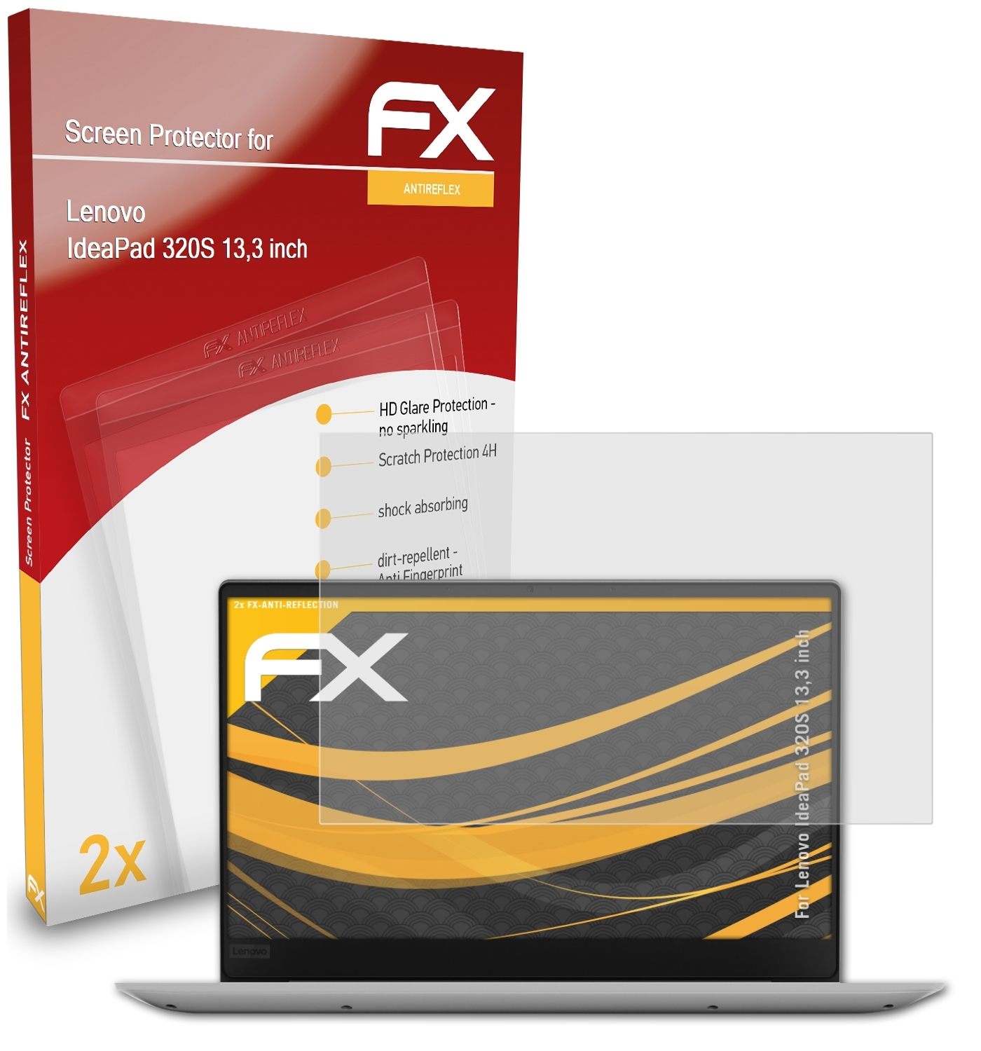 ATFOLIX 2x FX-Antireflex Displayschutz(für (13,3 inch)) IdeaPad Lenovo 320S