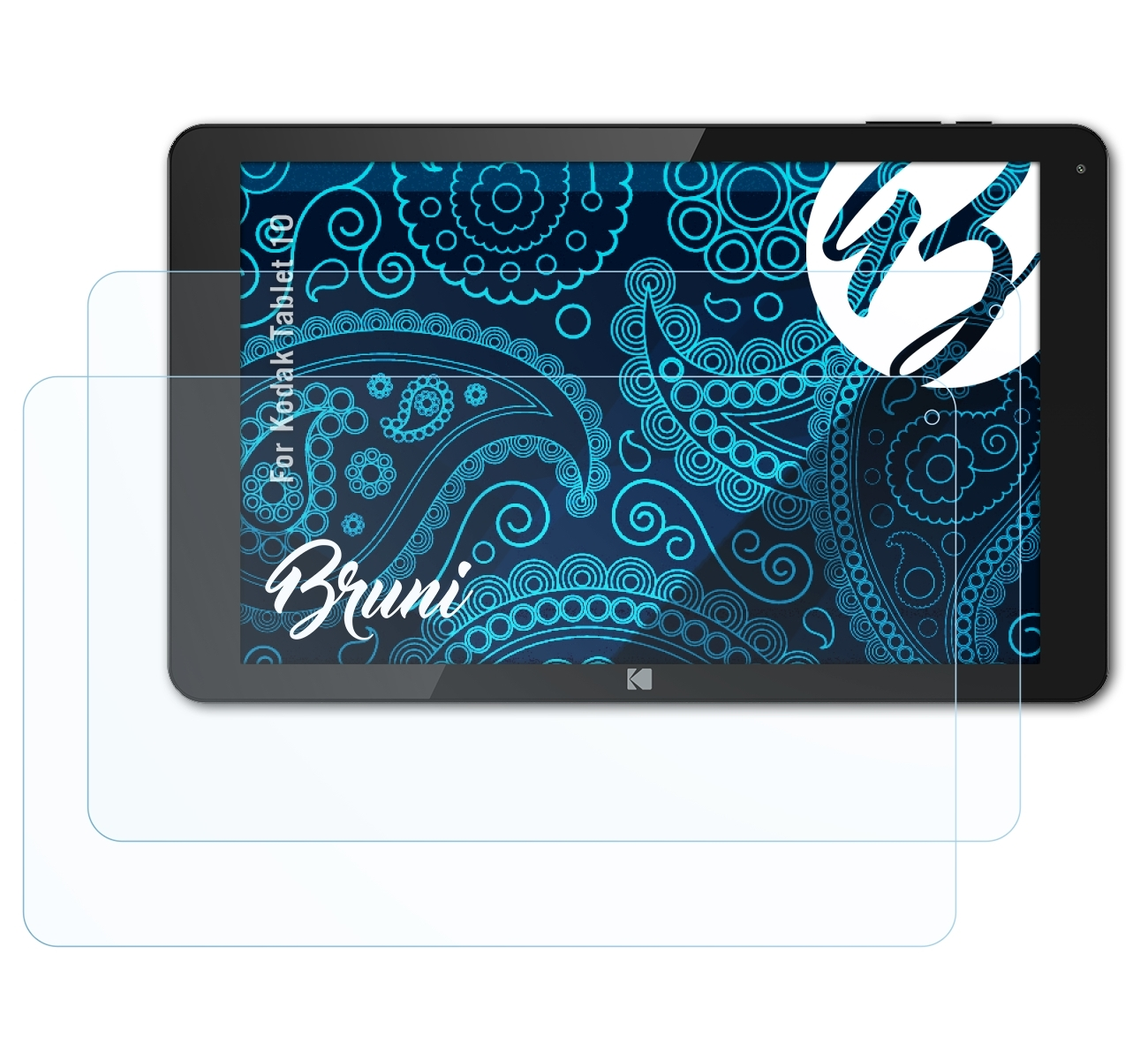 BRUNI 2x Basics-Clear Schutzfolie(für Kodak Tablet 10)