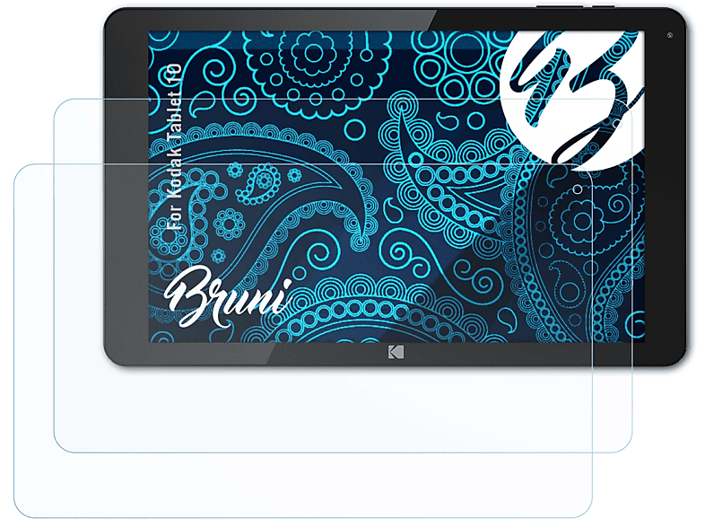 BRUNI 2x Basics-Clear Schutzfolie(für Tablet 10) Kodak