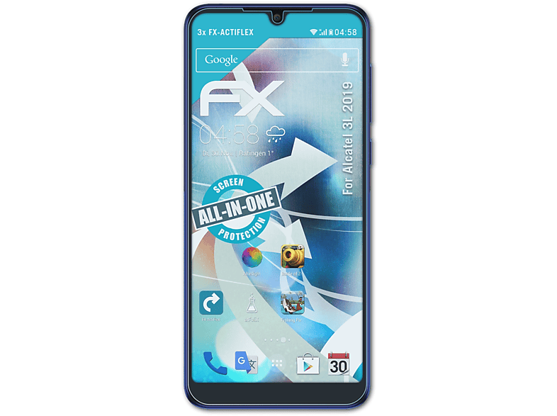 ATFOLIX 3x FX-ActiFleX Displayschutz(für Alcatel 3L (2019)) | Displayschutzfolien & Gläser