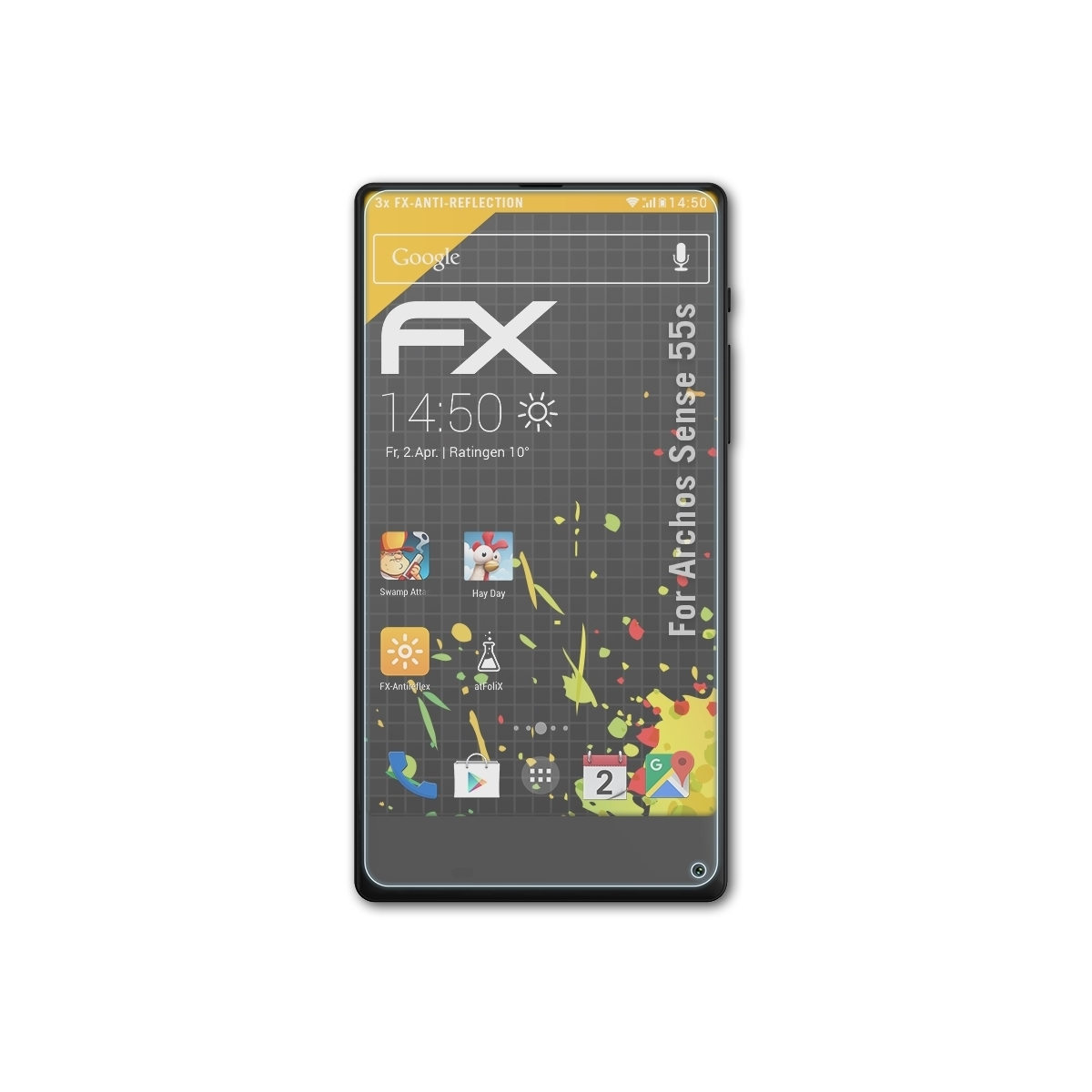 ATFOLIX 3x FX-Antireflex Displayschutz(für Archos Sense 55s)