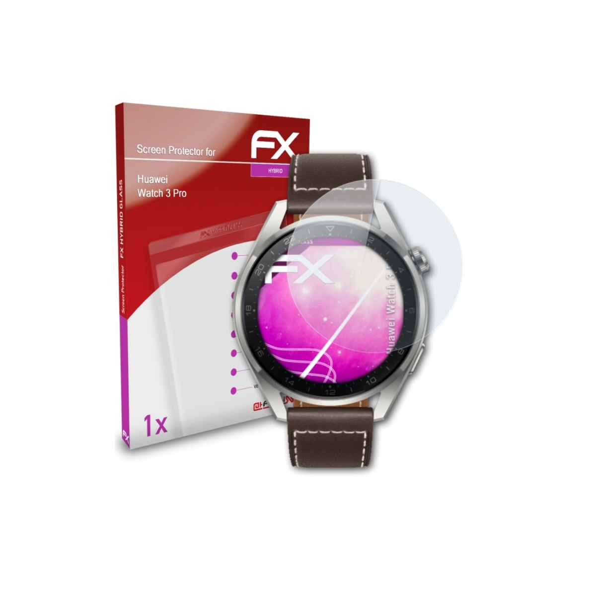 ATFOLIX Schutzglas(für Huawei FX-Hybrid-Glass 3 Watch Pro)