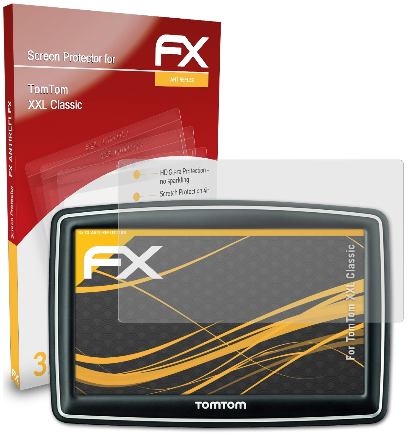 3x Displayschutz(für Classic) FX-Antireflex ATFOLIX XXL TomTom