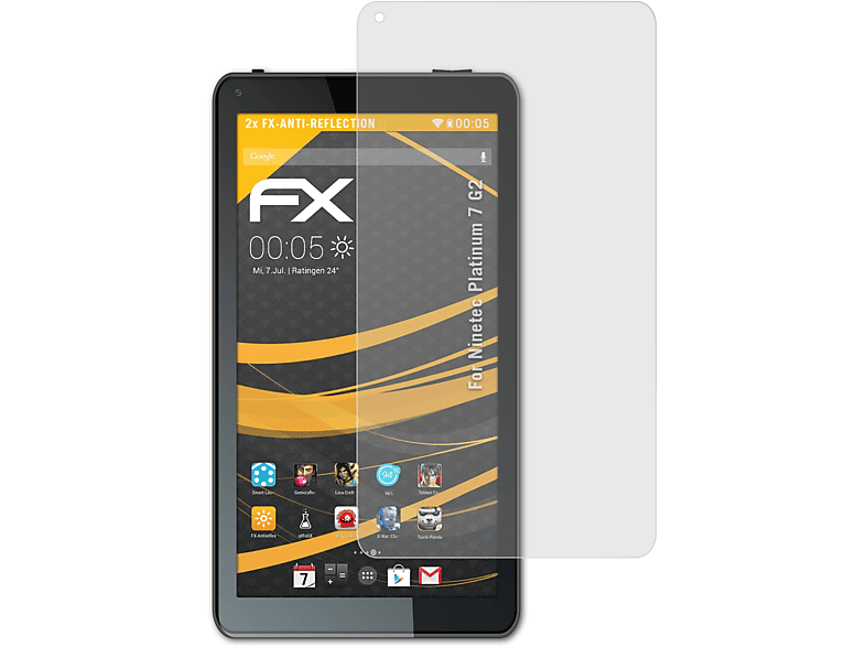 7 G2) Displayschutz(für FX-Antireflex 2x ATFOLIX Ninetec Platinum