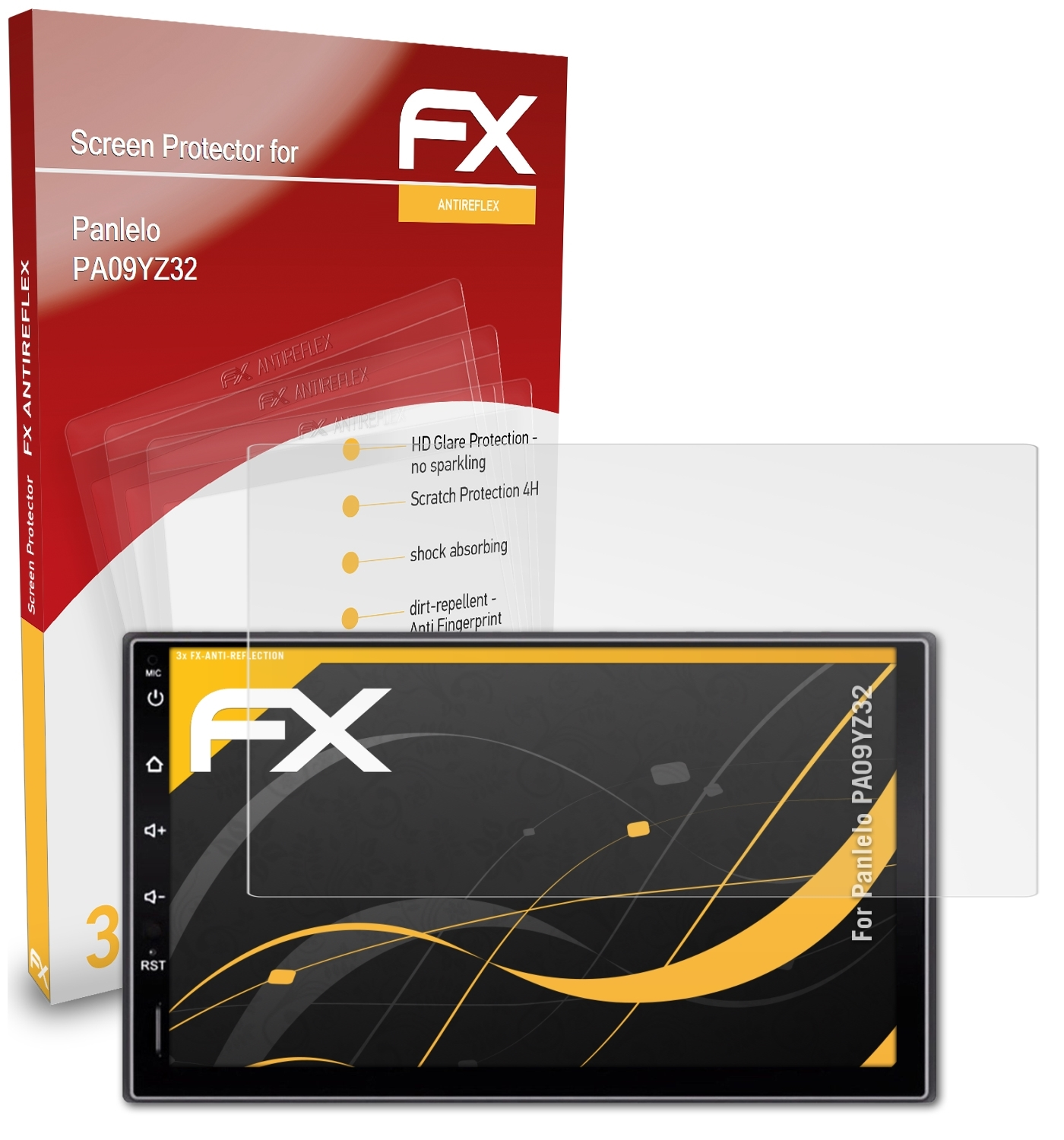 ATFOLIX 3x FX-Antireflex Displayschutz(für Panlelo PA09YZ32)