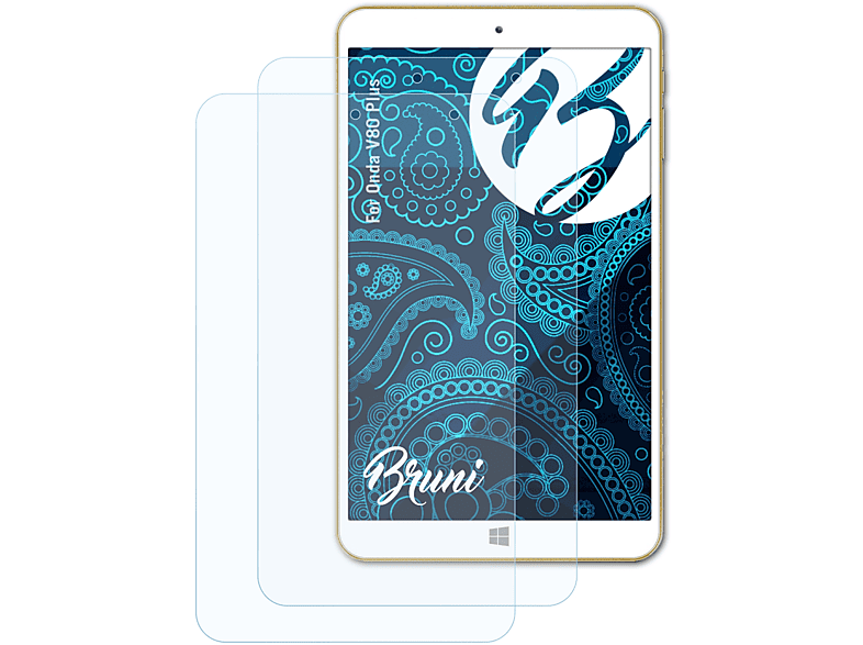 BRUNI 2x Basics-Clear Schutzfolie(für Onda V80 Plus)