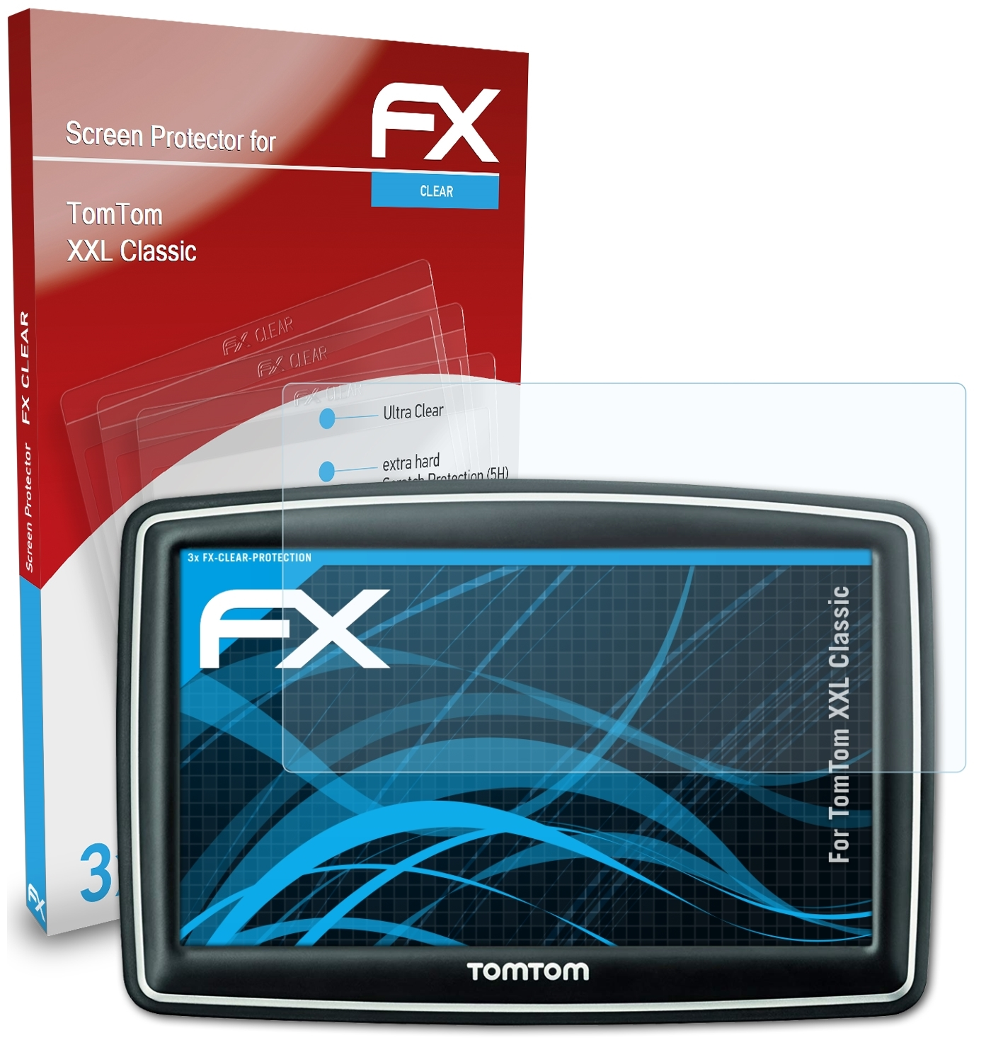 XXL FX-Clear Displayschutz(für ATFOLIX TomTom 3x Classic)