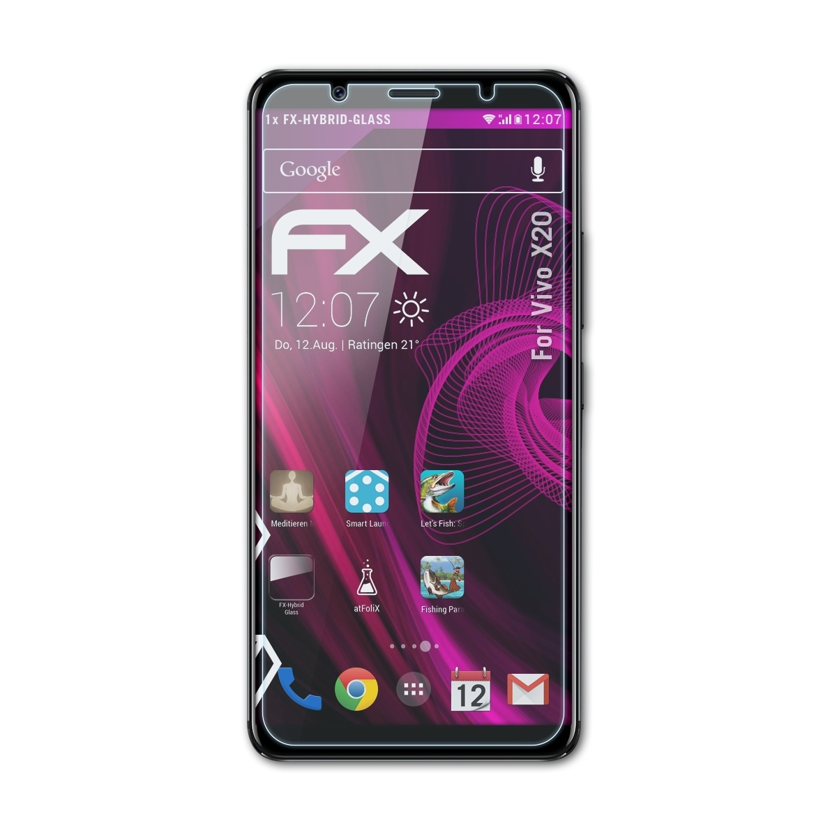 FX-Hybrid-Glass X20) Vivo Schutzglas(für ATFOLIX