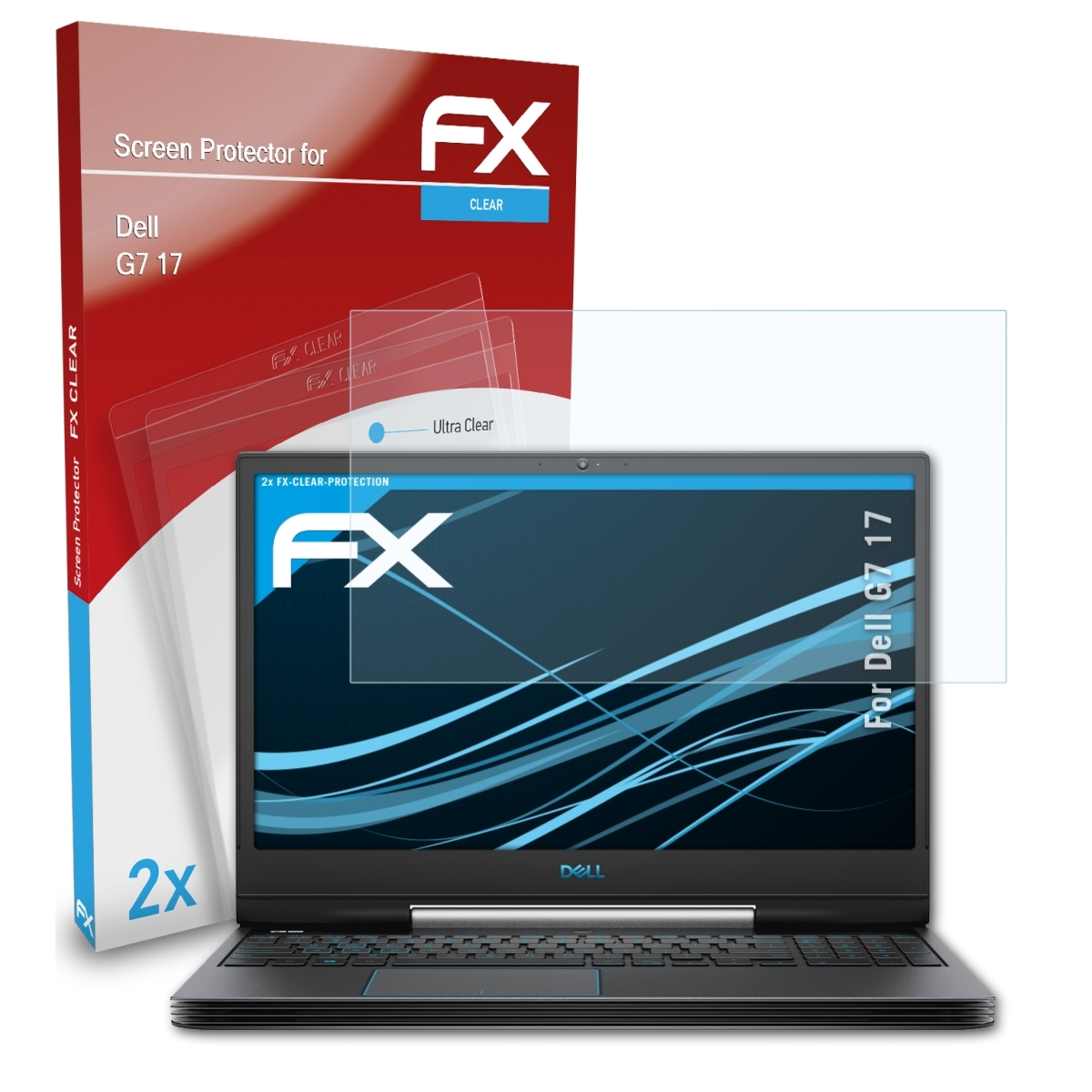 ATFOLIX 2x 17) Displayschutz(für FX-Clear Dell G7
