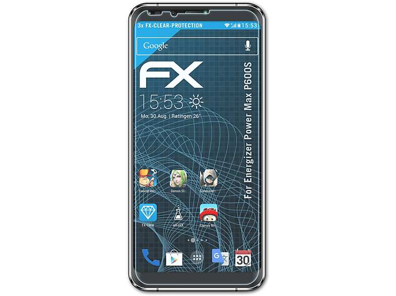 P600S) FX-Clear Power ATFOLIX Displayschutz(für Max Energizer 3x