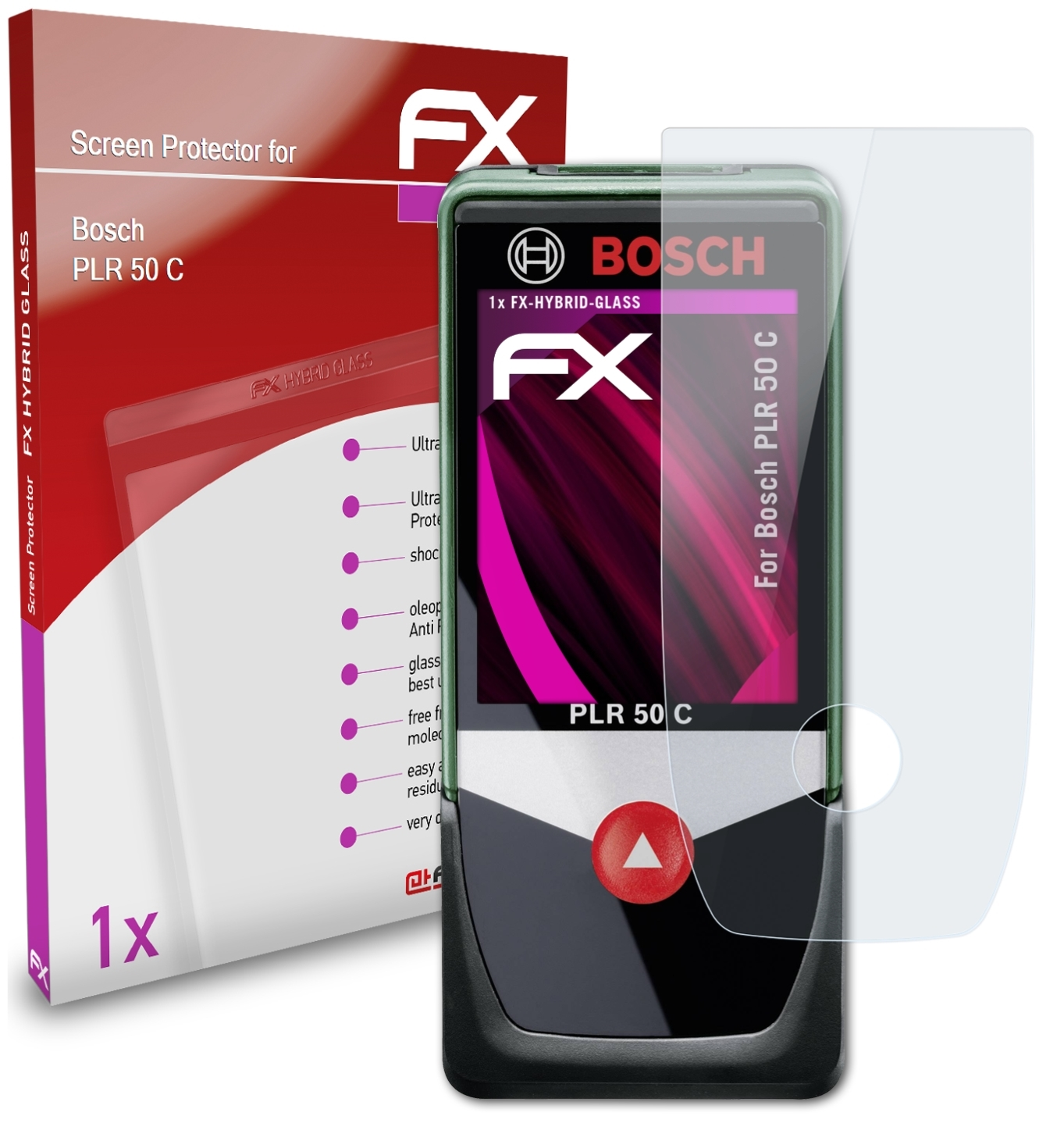 PLR Bosch C) FX-Hybrid-Glass Schutzglas(für ATFOLIX 50