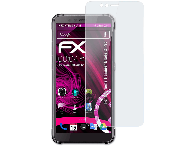 ATFOLIX FX-Hybrid-Glass Schutzglas(für myPhone Hammer Blade 2 Pro)
