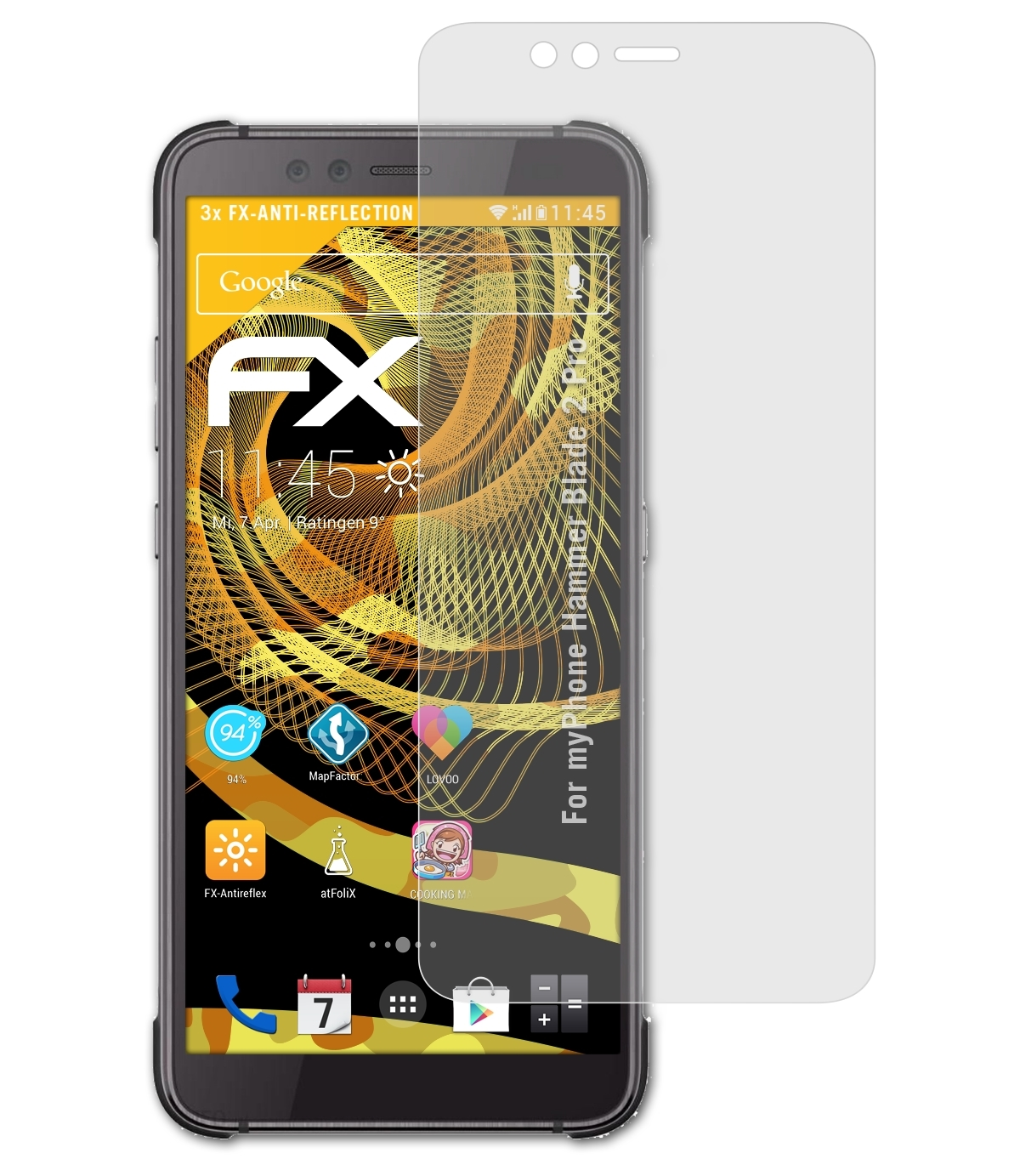 Displayschutz(für Pro) 3x FX-Antireflex 2 Blade myPhone ATFOLIX Hammer