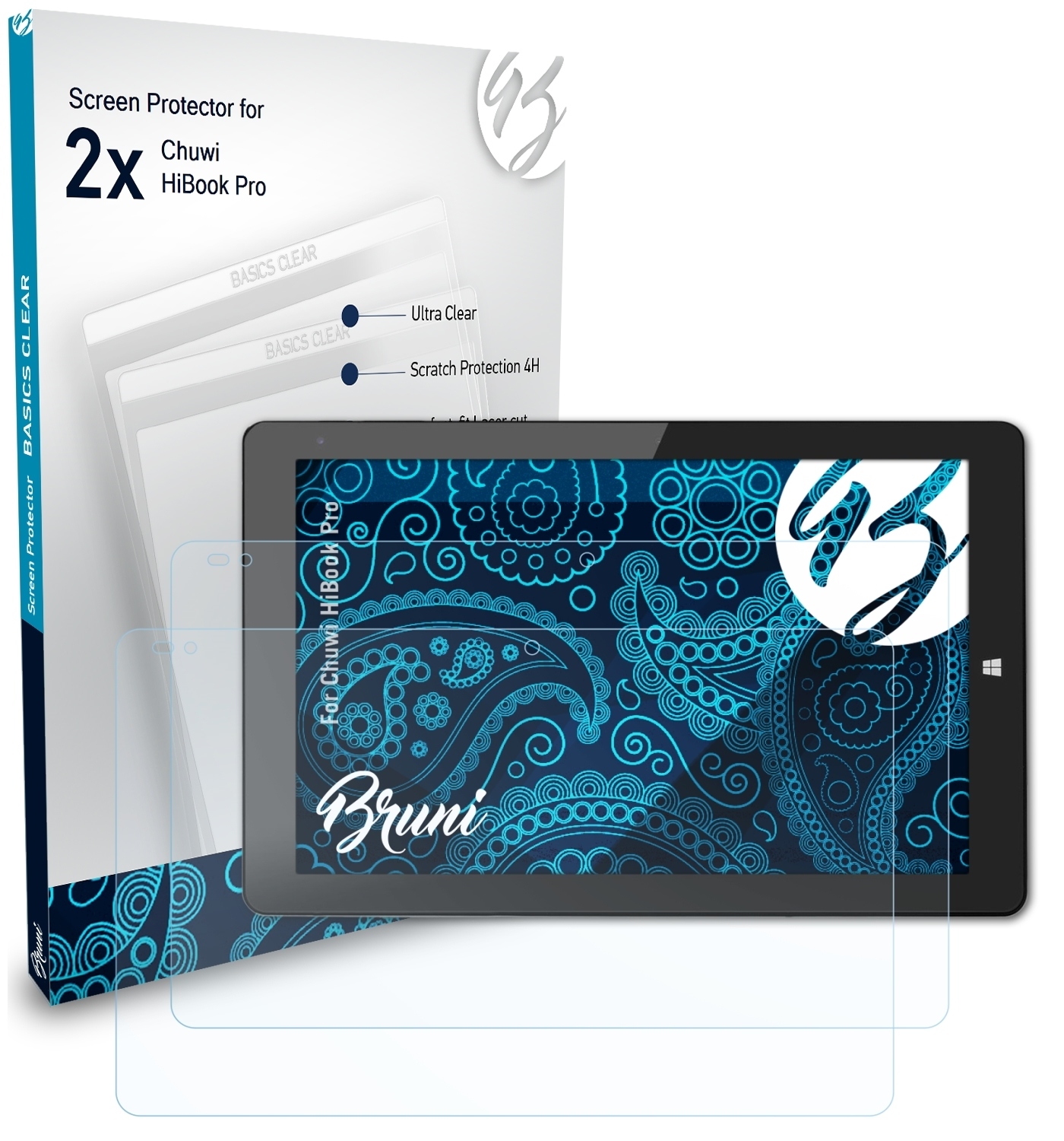BRUNI Schutzfolie(für Chuwi Pro) Basics-Clear 2x HiBook
