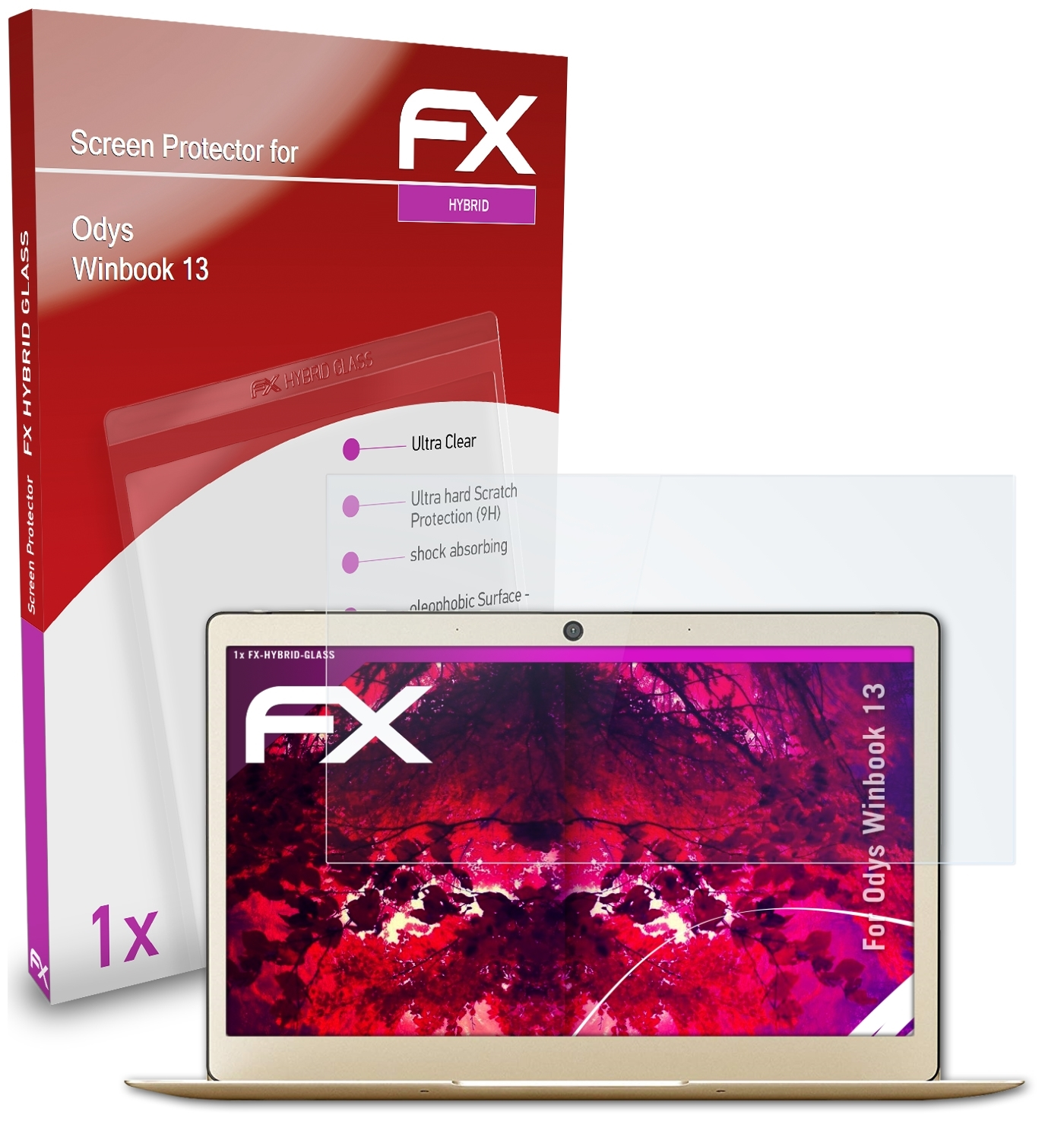 ATFOLIX FX-Hybrid-Glass Odys Schutzglas(für Winbook 13)