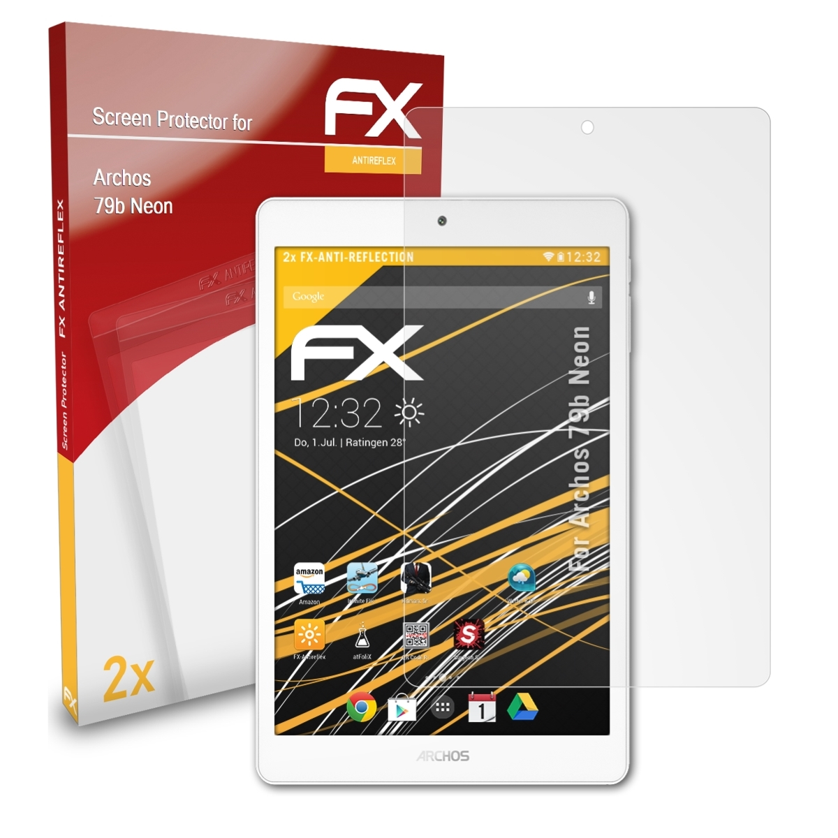 ATFOLIX 2x FX-Antireflex Displayschutz(für 79b Neon) Archos