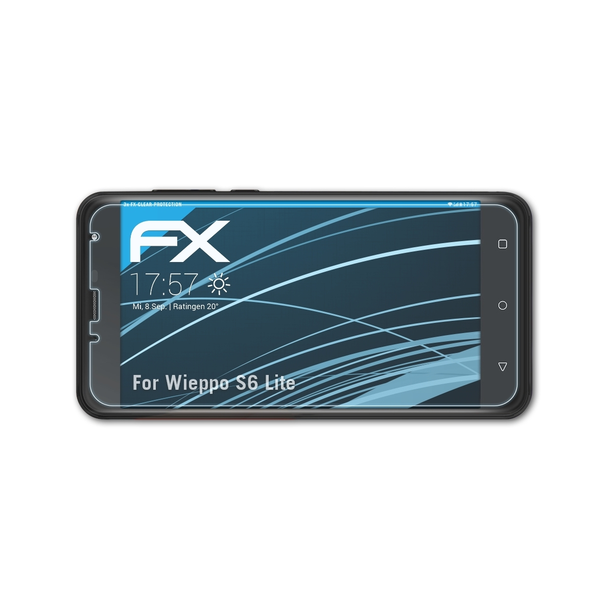 Wieppo S6 Lite) ATFOLIX Displayschutz(für 3x FX-Clear