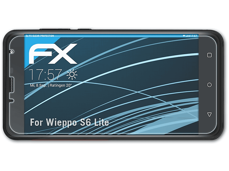 FX-Clear Wieppo S6 Displayschutz(für Lite) ATFOLIX 3x