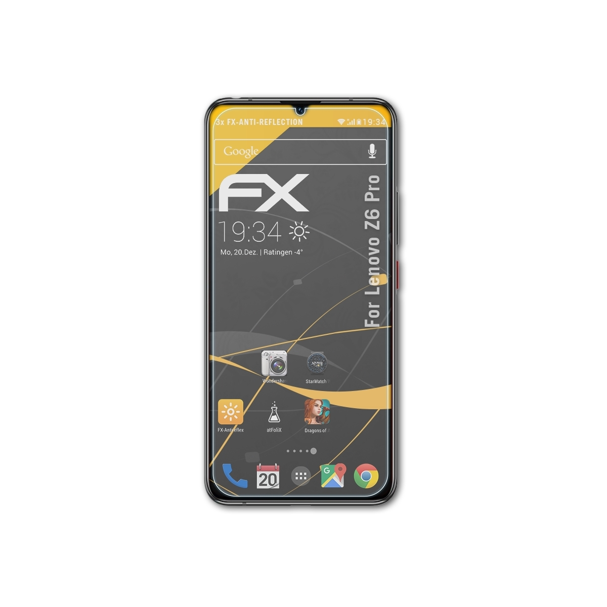 Displayschutz(für Z6 Lenovo ATFOLIX Pro) FX-Antireflex 3x