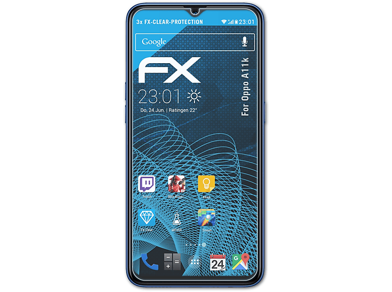 ATFOLIX 3x FX-Clear Displayschutz(für Oppo A11k) | Displayschutzfolien & Gläser