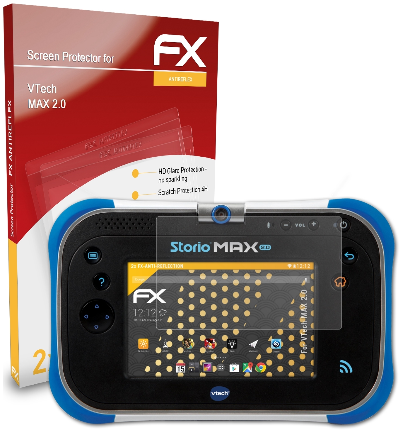 ATFOLIX 2x FX-Antireflex Displayschutz(für MAX VTech 2.0)