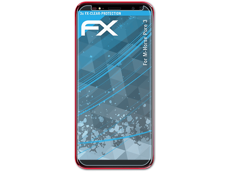 ATFOLIX 3x FX-Clear Displayschutz(für M-Horse Pure 3)