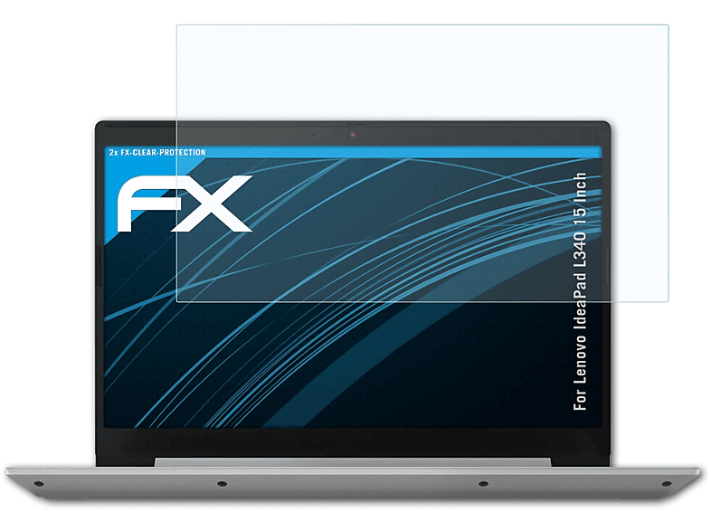 ATFOLIX 2x FX-Clear (15 Lenovo L340 IdeaPad Inch)) Displayschutz(für