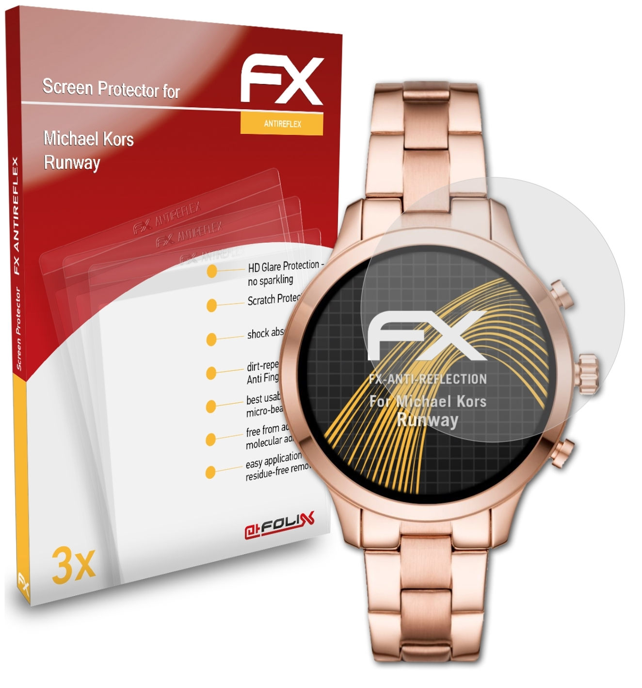 Displayschutz(für Michael Runway) ATFOLIX 3x FX-Antireflex Kors