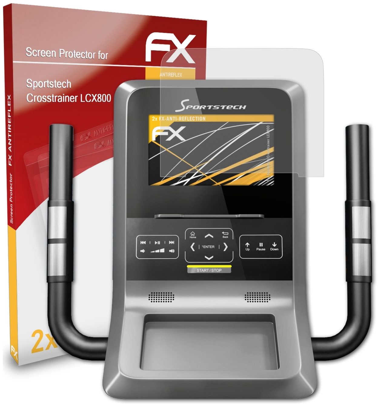 Displayschutz(für FX-Antireflex ATFOLIX LCX800) Sportstech Crosstrainer 2x