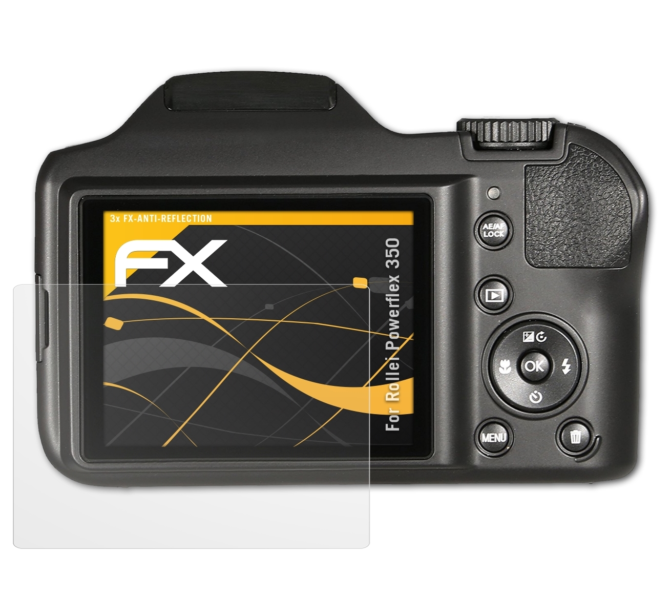 ATFOLIX 3x FX-Antireflex Powerflex Rollei Displayschutz(für 350)
