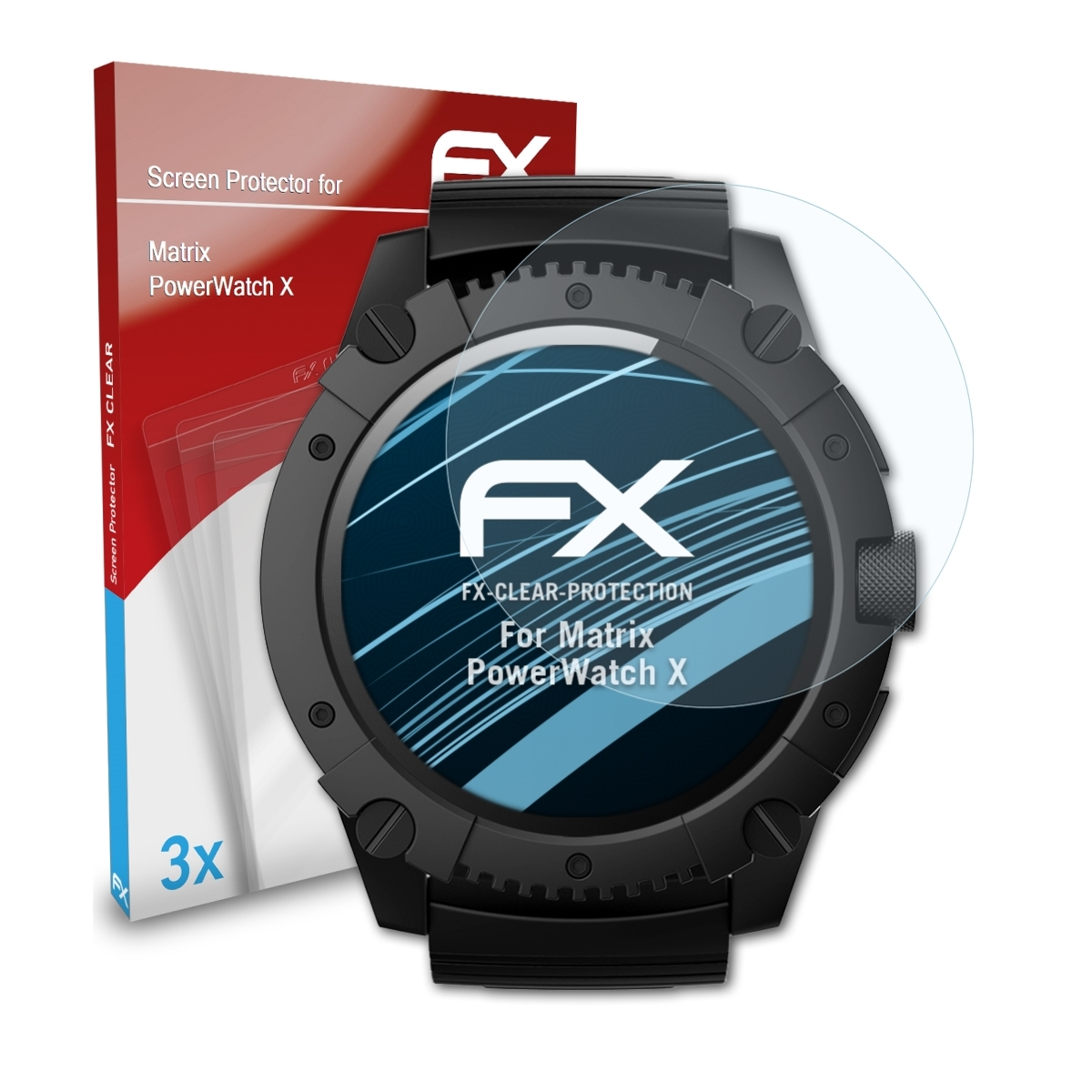 ATFOLIX 3x FX-Clear Displayschutz(für Matrix X) PowerWatch